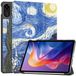 Selected by GSMpunt.nl Xiaomi Tablet Hoes Geschikt voor Xiaomi Redmi Pad 2 | Book Case met Standaard | Kunstlederen Beschermhoes | Tri-fold | Sterren Nacht Print