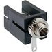 Lumberg 1501 09 Jackplug 2,5 mm Bus, montage horizontal Nombre de pôles : 2 Mono Noir 1 pièce(s)