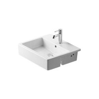 Duravit Vero half inbouwwastafel 55x47cm wit keramiek