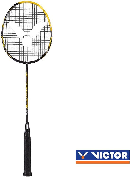 Victor Ultramate 9 badmintonracket - Snel - Zwart/Geel