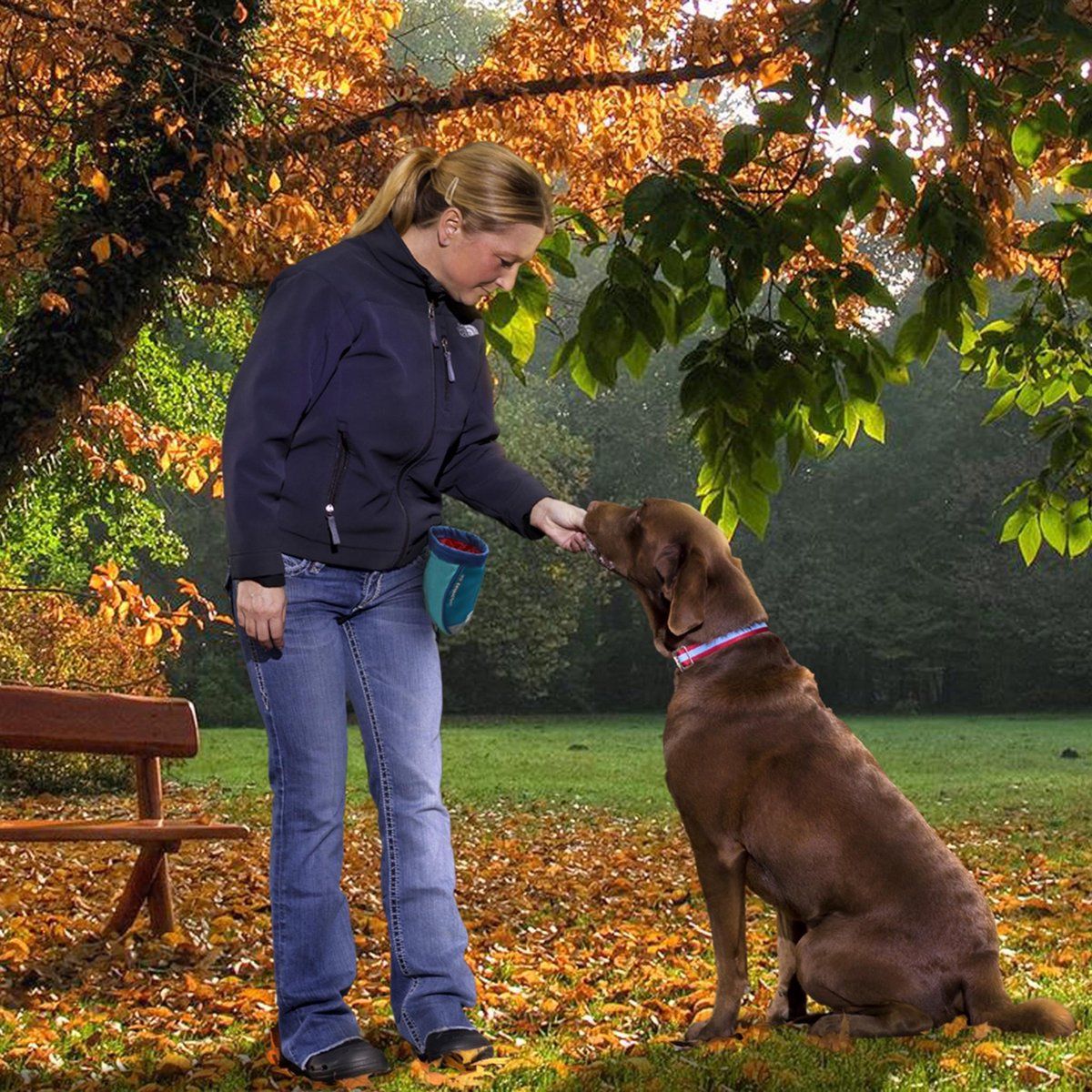 KURGO Go Stuff-It Voederzak voor Honden - Blauw