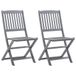 VidaXL Tuinstoelen 2 stuks Acaciahout