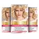 L'Oréal Paris Permanente haarverf, 100% grijshaardekking, haarverfset met kleuring, shampoo en 3-voudige verzorging crèmekleur, Excellence Creme, 10 lichtblond, 3 x 268 g