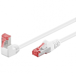 Goobay Netwerkkabel | Cat6 S/FTP | 0.5 meter (1x Haaks, Wit)