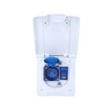 as - Schwabe Caravan voortentstopcontact met USB-C & USB-A, SAT-aansluiting en 230 V stopcontact, caravan buitenstopcontact IP44 voor camper en camper, wit