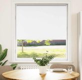 Maison Exclusive - Store occultant, blanc, 90x175 cm, largeur du tissu 85,7 cm, polyester