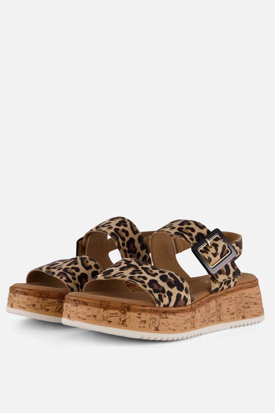 Gabor Leopard Sandalen beige Suede Dames Maat 38.5