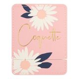 Draeger Paris Zakspiegel met roze bloemen, vierkante make-upspiegel om mee te nemen, ideaal voor thuis en op reis, 9 x 7 cm, gepersonaliseerd cadeau, voor elke gelegenheid