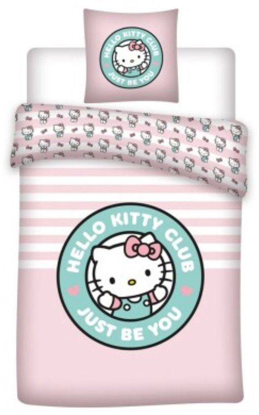 4KidsOnly Hello Kitty Dekbedovertrek Just Be You 140 x 200 cm - Roze