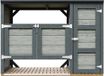 Timbela M981A-TUNDRA CAVERN - LP SmartSide Kliko ombouw - 2x240L - avec portes - abri conteneur bois