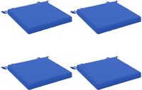 vidaXL - 4-Piece - Zitkussens - SOEST - 4 - st - 100% - Polyester - Koninklijk - Blauw