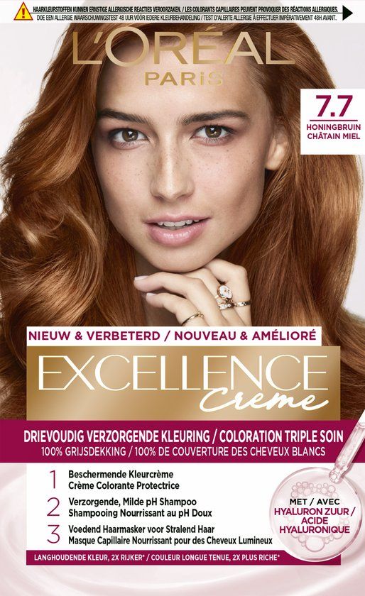 L'Oréal Paris Excellence Crème 7.7 Honingbruin - Permanente Haarkleuring