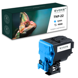 Evoke Compatible Toner for Konica Minolta TNP-22C TNP22C TNP-22 TNP22 A0X5452 Cyan 4600 Pages Minolta Bizhub C35 C35P