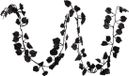 Othmara decorations Othmar Decorations Kerstboom slinger - met bladeren - zwart - 200 cm - kunststof