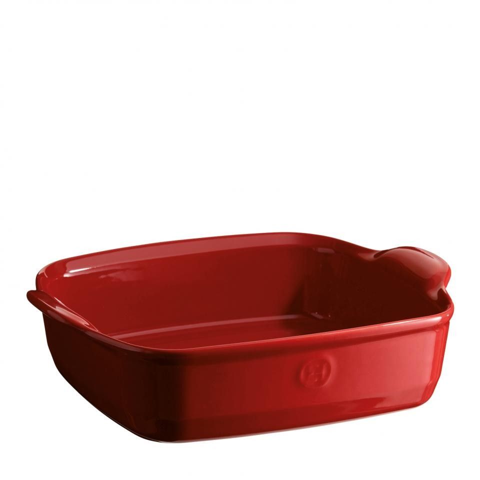 Emile Henry Schaal vierkant - 280x230mm - Grand Cru - rood