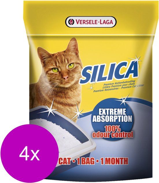 VERSELE-LAGA Silica Silicagel - Kattenbakvulling - 4 x 5 l