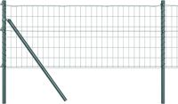 vidaXL Euro-hek met grondbevestiging 10 x 0,4 m pvc-coated staal groen