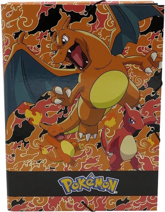 CYP Brands Pokémon klepmap, Charmant, map met rubber, oranje, officieel gelicentieerd product (Cyp Brands)