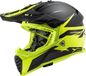 LS2 Crosshelm MX437 Fast EVO Roar mat zwart glans fluor geel