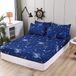 Drap-housse pour enfants, 90 x 200 cm, bleu avec des étoiles