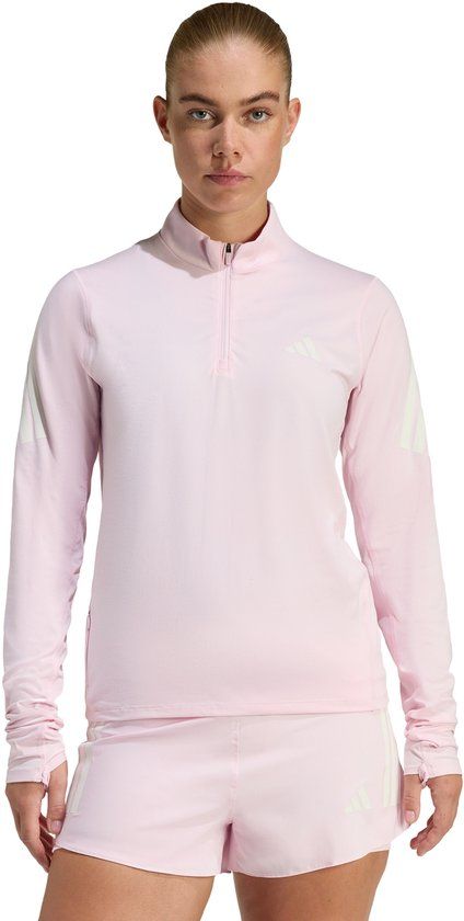 Adidas Performance Adi365 Iconic Hardloopsweater Met Halflange Rits - Dames - Roze
