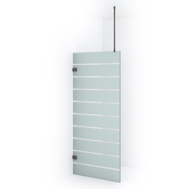 Maxaro Inloopdouche Diamond 90cm - Helder Glas - Zwart Metaal