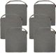 Hespéride coussin de chaise Sofia - 6x - 40 x 40 x 4 cm - gris foncé - bouclette - intérieur/extérieur
