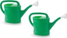 Vert 2x Arrosoir de jardin avec pomme d'arrosage 9 Litres - Plastique - 59 x 19 x 36 cm