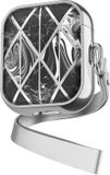 DrPhone PL2 - Marmer Patroon Case - Beschermende Case – Silicone & TPU Cover - Zwart & Zilver – Geschikt voor Apple Airpods 1/2