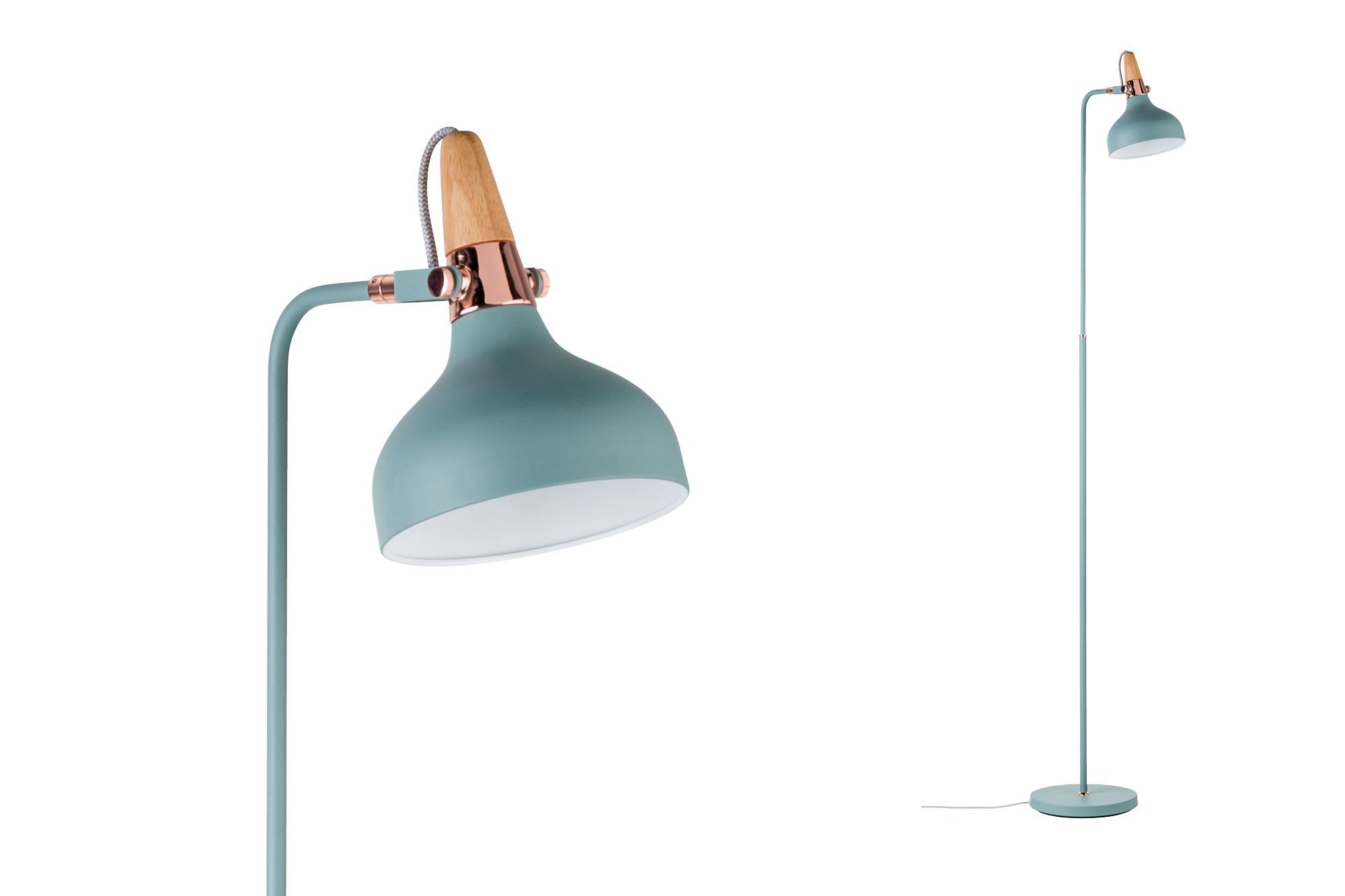 Paulmann 796.54 Vloerlamp - 158cm - Metaal - E14 - 20W - Groen/Koper