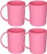 Plasticforte Onbreekbare Drinkbekers - 4 Stuks - 350 ml - Koraalroze - Kunststof - BPA-vrij - Vaatwasserbestendig