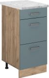 Vicco R-Line Keukenonderkast – 40 cm WB Marmer Blauw-grijs