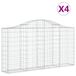 vidaXL Schanskorf met boogvorm, 4 stuks, 200x30x100/120 cm, verzinkt staal
