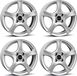 Borbet 4 velgen, model F, 6.5x16 inch, ET45, 4x100, zilverkleurig, geschikt voor Dacia Jogger, Logan, Sandero