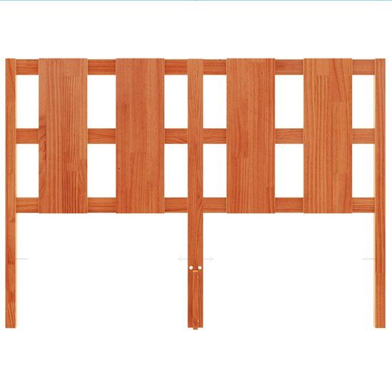 vidaXL Hoofdbord 135 cm massief grenenhout wasbruin