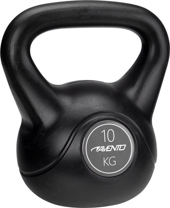 Avento Kettlebell - 10 kg - Zwart - Gietijzer
