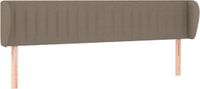 vidaXL Hoofdbord met randen 183x23x78/88 cm stof taupe