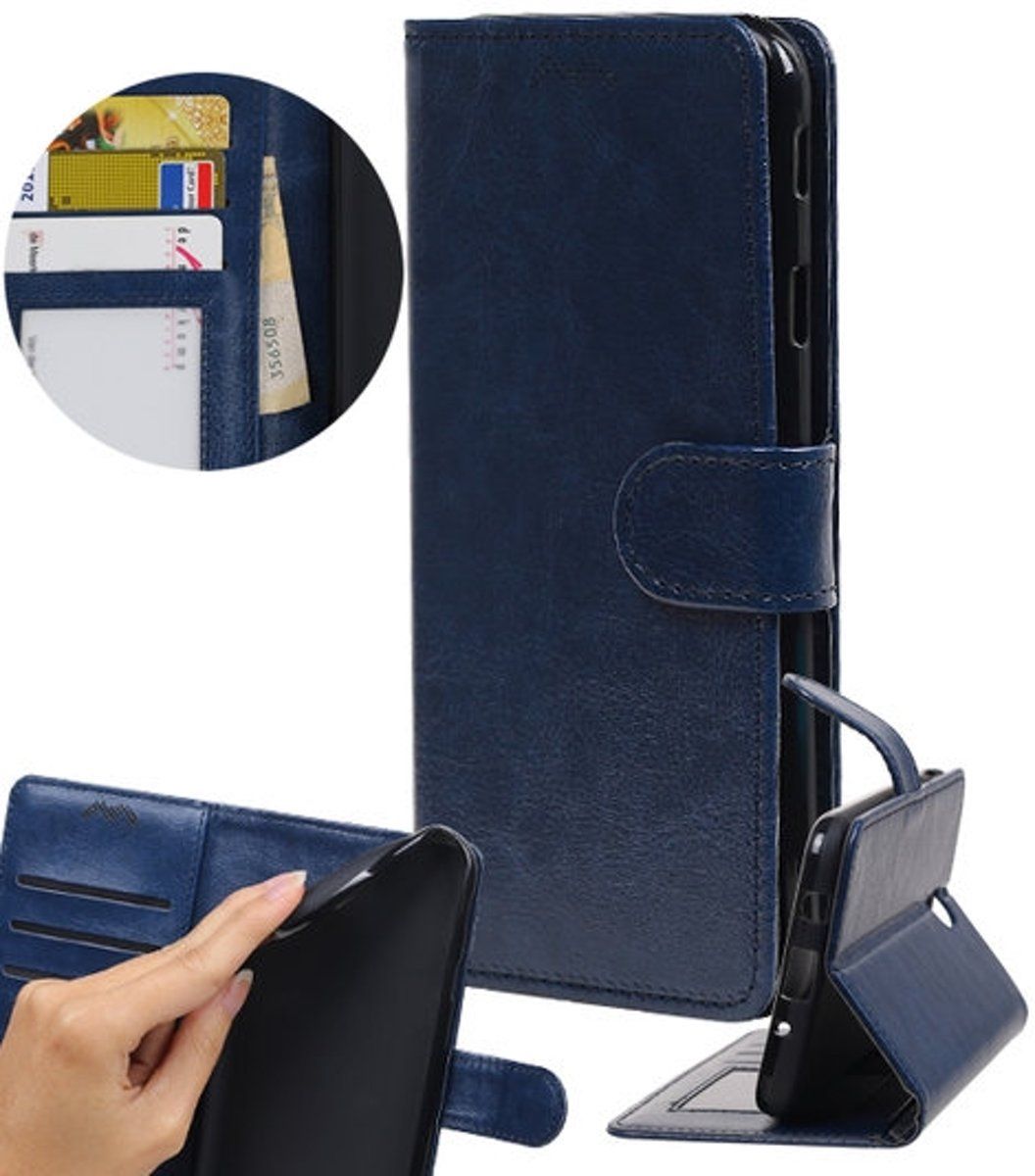 Best Cases Donker Blauw Portemonnee booktype hoesje Huawei P9 Lite mini