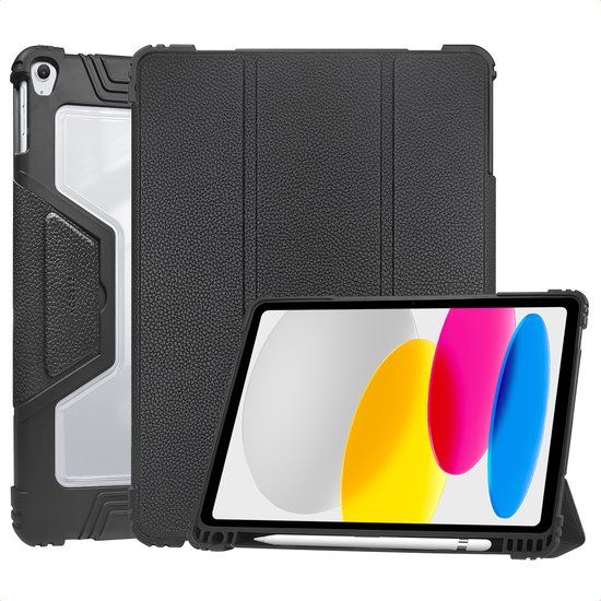 Accezz Tablet Hoes - Geschikt voor Apple iPad 11 2025 A16 / iPad 10e generatie (2022) 10.9 inch - Trifold Bookcase - Zwart