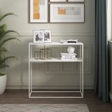 en.casa Consoletafel Kuhmo 80x80x30 cm wit
