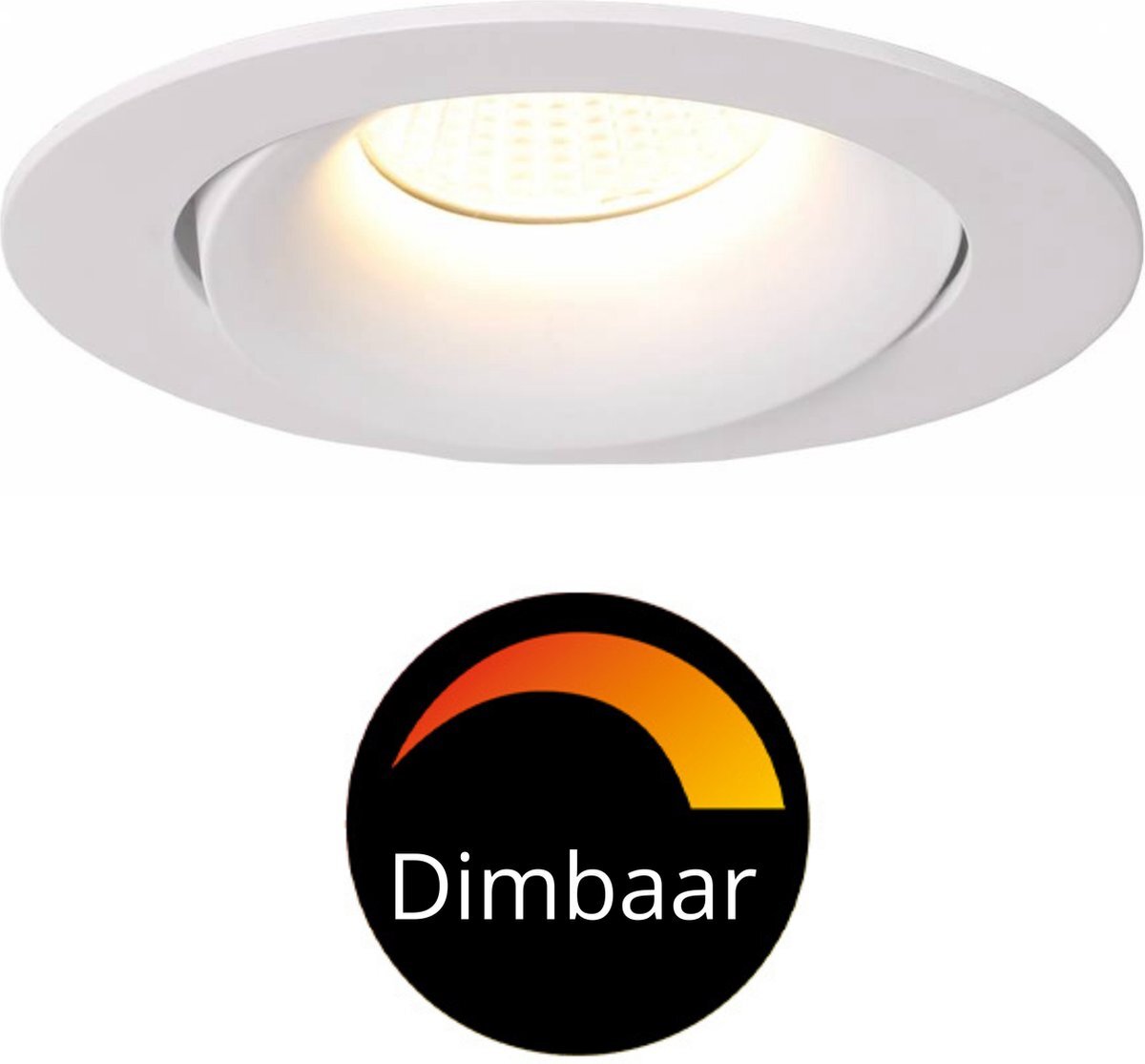 Proventa Proventa® DimToWarm LED Inbouwspots wit voor badkamer - Dimbaar & Kantelbaar - IP44