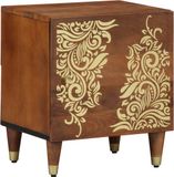 vidaXL Nachtkastje met Deur Honingbruin 40 x 33 x 46 cm