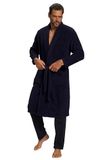 JP 1880 - Heren - Badjas thuispak sjaalkraag badstof - Donkermarine - Maat 3XL