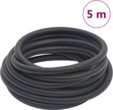 vidaXL - Hybride luchtslang - 0,6'' - 5 m - Rubber en PVC - Zwart