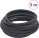 vidaXL - Hybride luchtslang - 0,6'' - 5 m - Rubber en PVC - Zwart