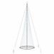vidaXL - Sapin de Noël LED - Blanc froid - 400 cm - Métal