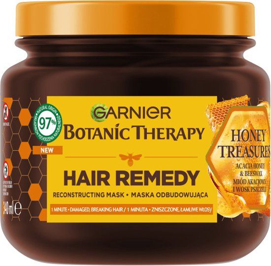 Garnier Botanic Therapy Honey Treasures herstellend masker voor beschadigd en breekbaar haar 340ml