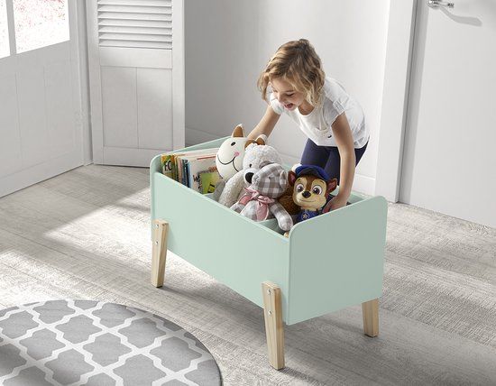 Vipack Kiddy Speelgoedkist Hout Mintgroen