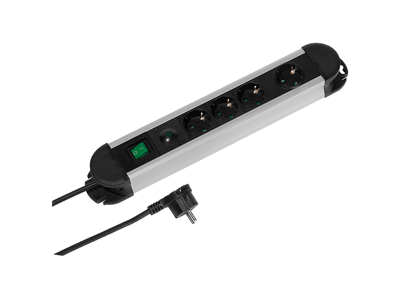 Vivanco Alu 4-voudig Stopcontact Professional Overspanningsbeveiliging