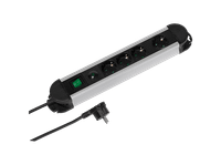 Vivanco Alu 4-voudig Stopcontact Professional Overspanningsbeveiliging
